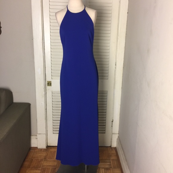 badgley mischka royal blue dress